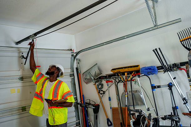Professional Garage Door Panel Replacement technician working in Aberdeen, ID